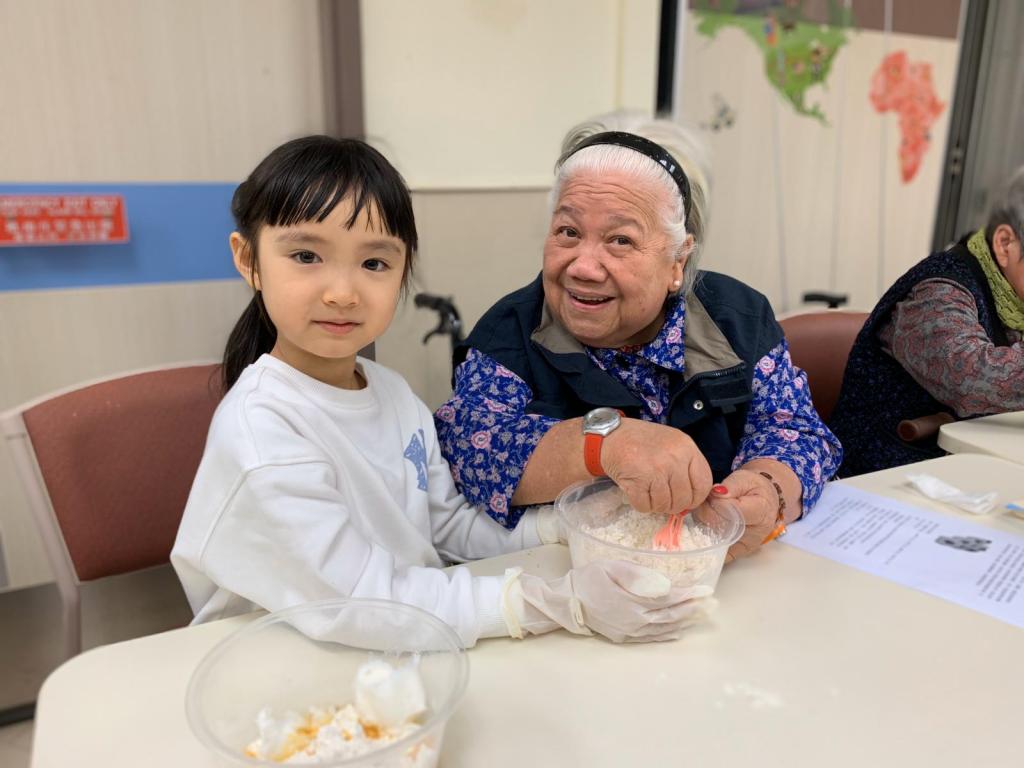 Union Enterprises volunteers made walnut cookies with the elderly