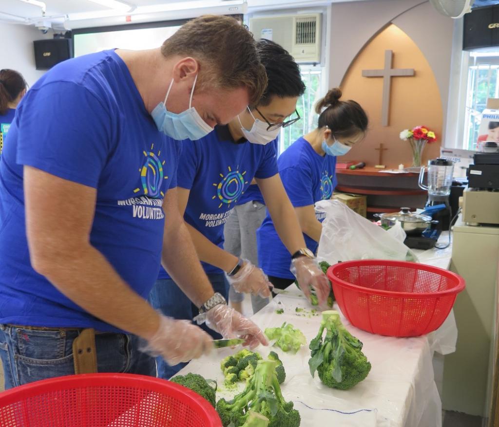 Morgan Stanley prepared dainty meals for the elderly