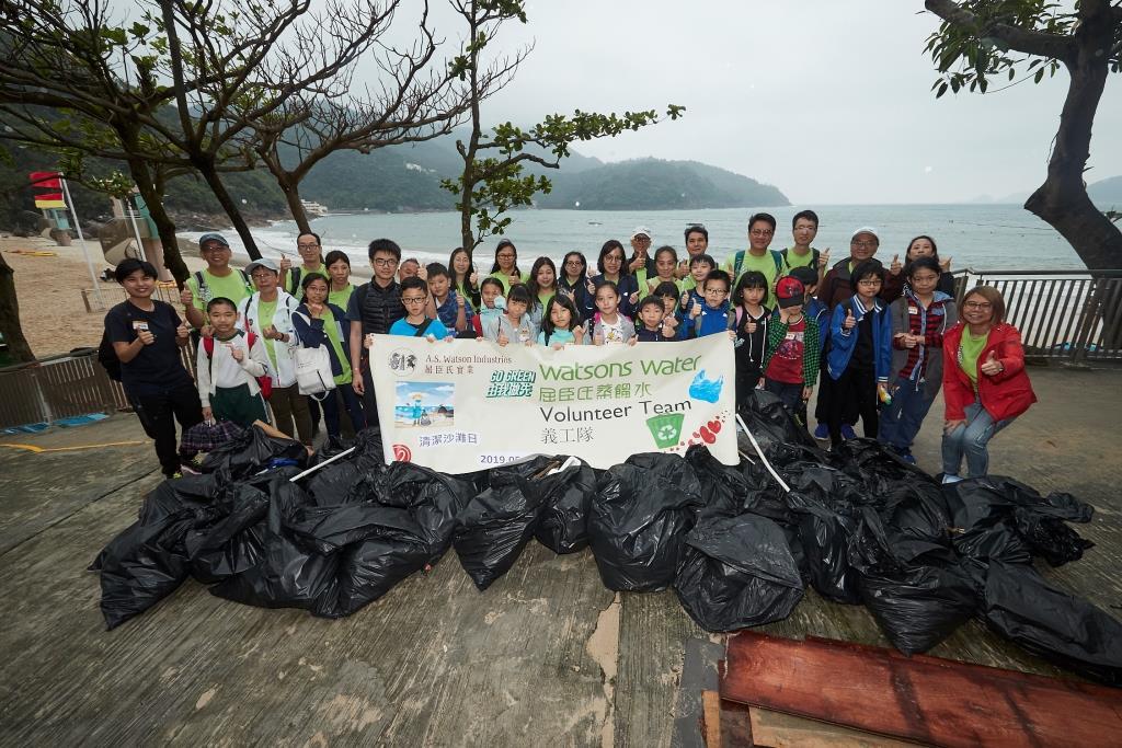 Watsons Water organised beach cleaning activity to educate children about environmental protection