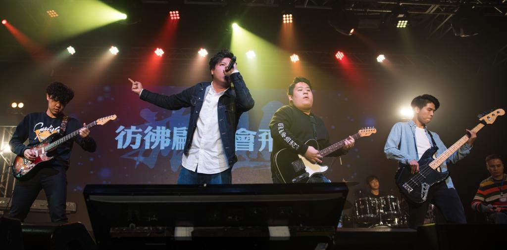 HKYWCA youth band After Later performed in a charity concert