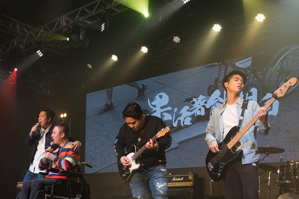 HKYWCA youth band After Later performed in a charity concert