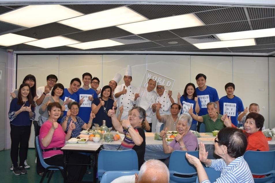 Chefs from Grand Hyatt Hong Kong cooked for elders in Sham Shui Po