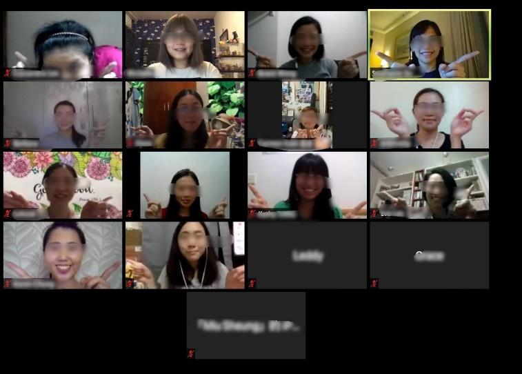 女士們參加女聲舊生會x Glocal Y首次籌辦的「女聲Friday Chat」網上活動。