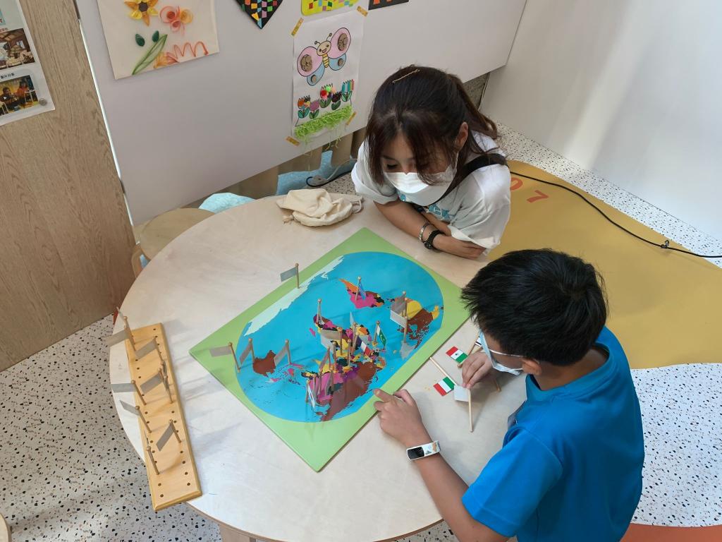 Playlab provides Montessori materials for families to play with.