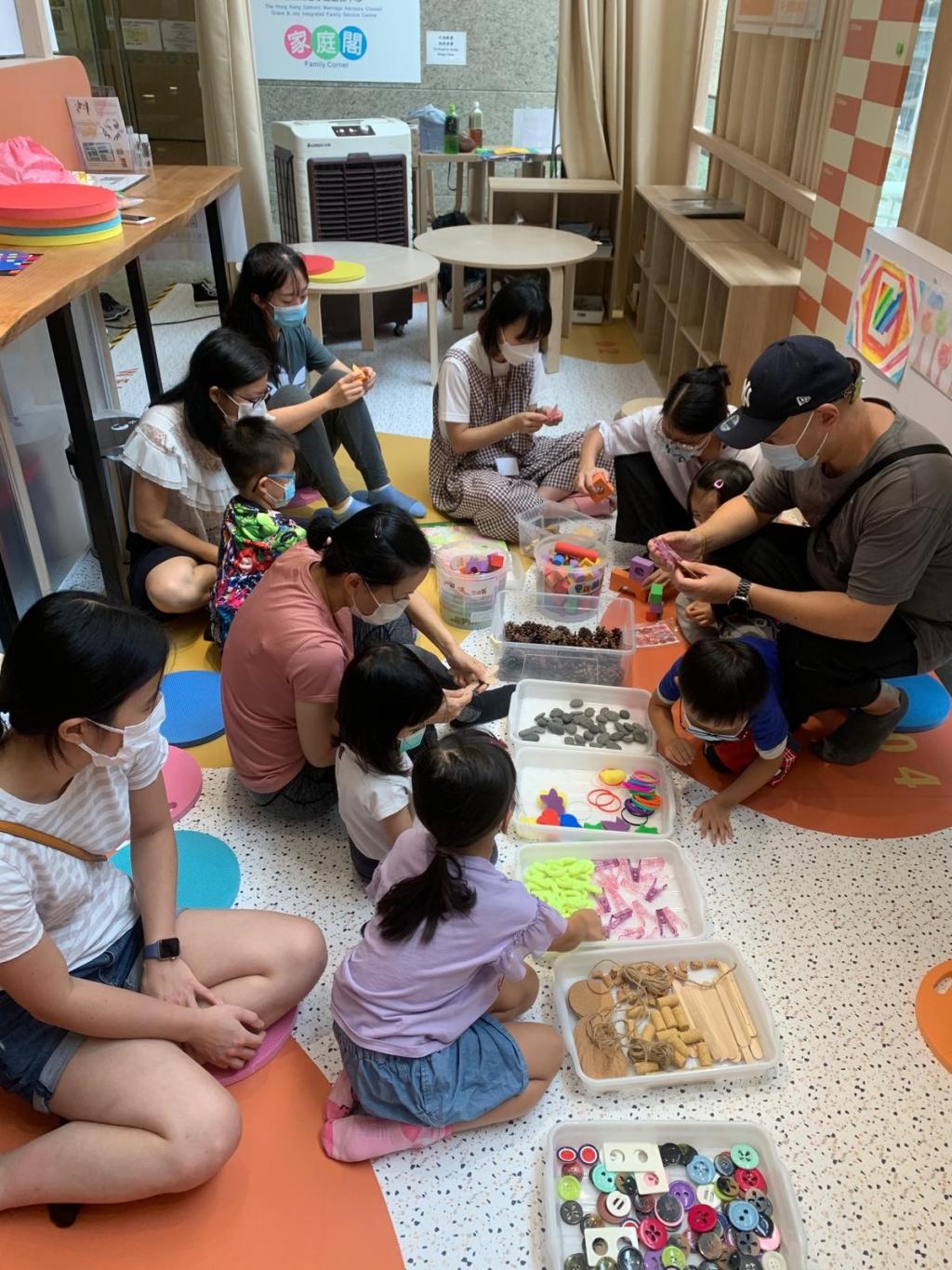 Free play allows children to decide how they want to play with daily objects.
