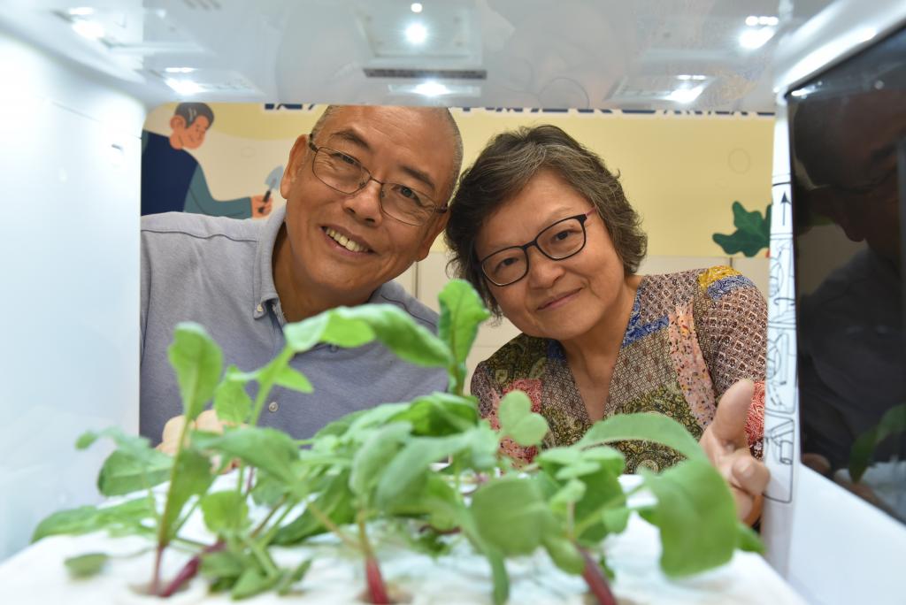 Mrs. Chan found gracious moments back together with his husband, who had been diagnosed with early stage of dementia, by enjoying their planting journey together.
