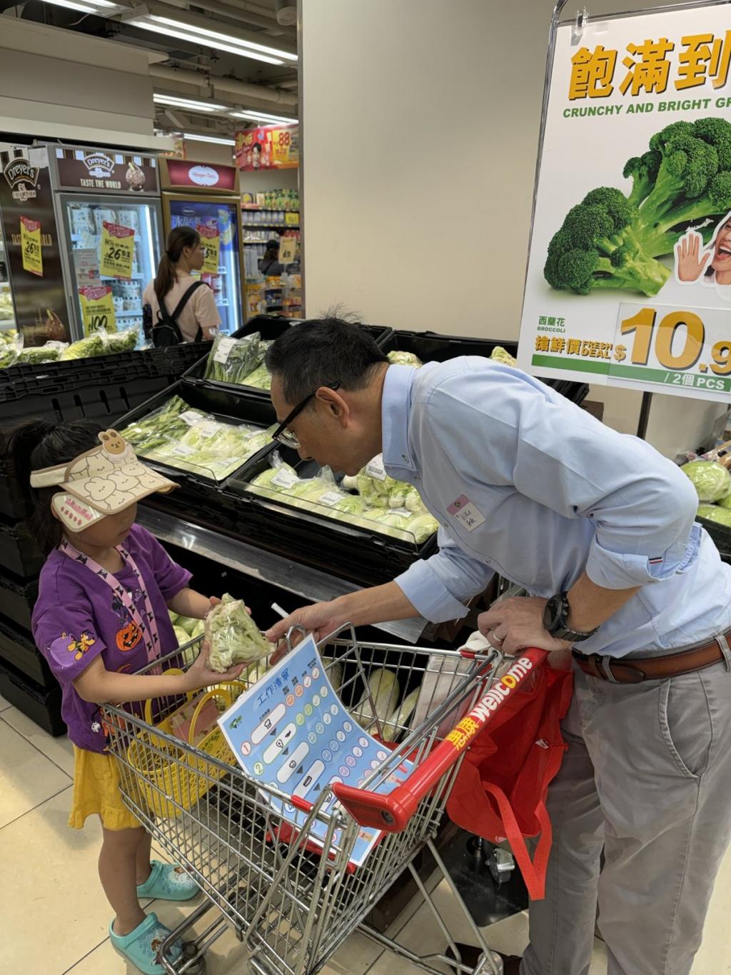The volunteer and the kid had to complete their mission according to the shopping list given by the parents. 
