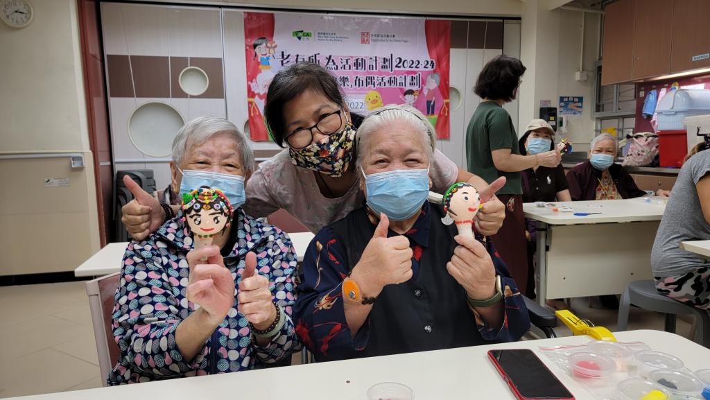 Seniors enjoyed making muppets and playing a part in the muppet show.