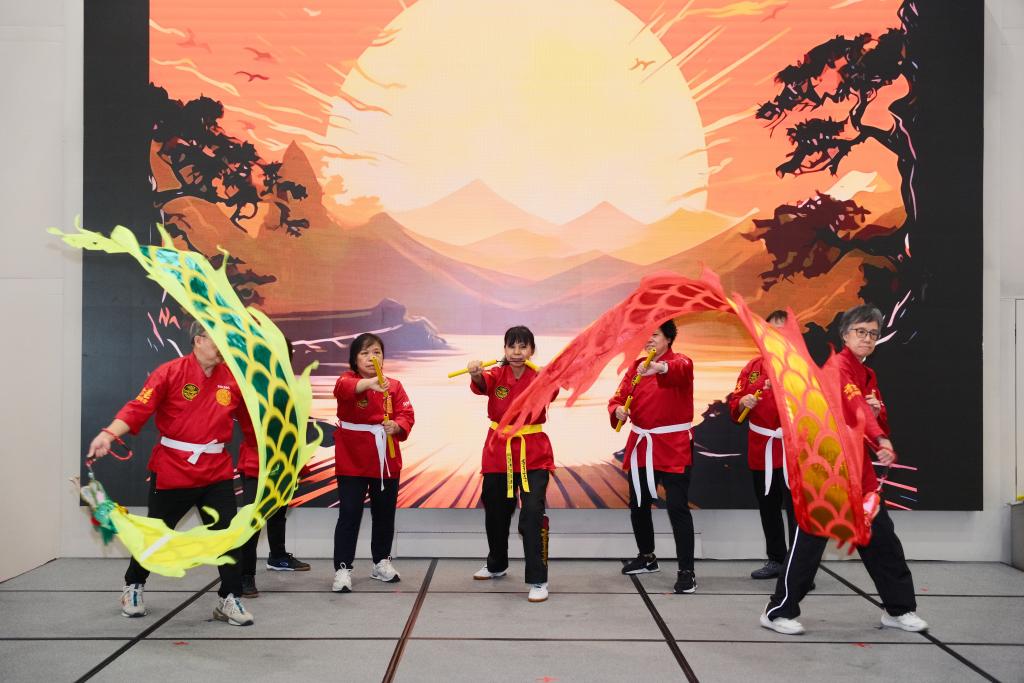 Refusing to let the children steal the spotlight, the elderly from YWCA Y Evergreen drew applause and cheers from the crowd with their nunchaku performance.